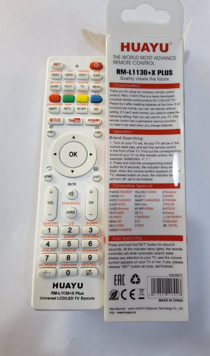 UNIVERSAL REMOTE CONTROL FOR LED LCD SMART 1130