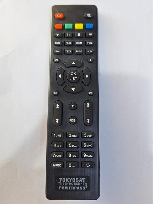 REMOTE CONTROL FOR TOKYOSAT X500 X600 RECEIVERS